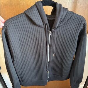 Tahari black Ribbed Knit Sweater